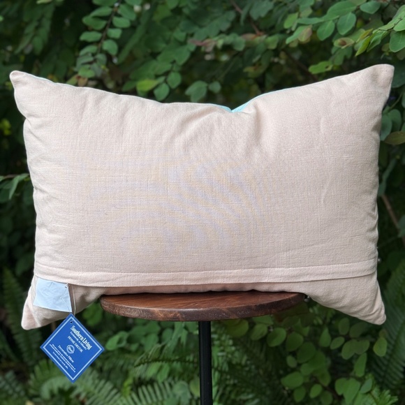 Southern Living Colorful Coastal Village Embroidered Pillow - Picture 5 of 8